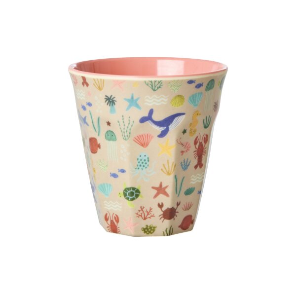 Rice Melamin Becher - Coral Ocean Print 250ml