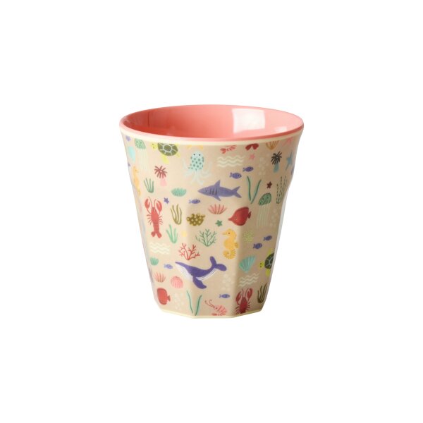 Rice Melamin Becher - Coral Ocean Print 160ml