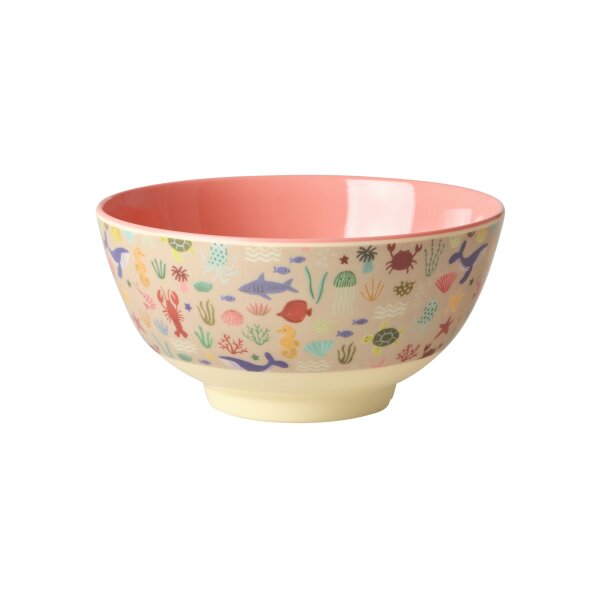Rice Melamin Schüssel - Coral Ocean Print 700ml