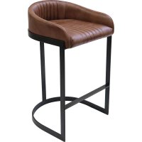 Barhocker Odense aus Büffelleder - Braun