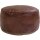 Pouf Markus aus Leder - Rund Braun