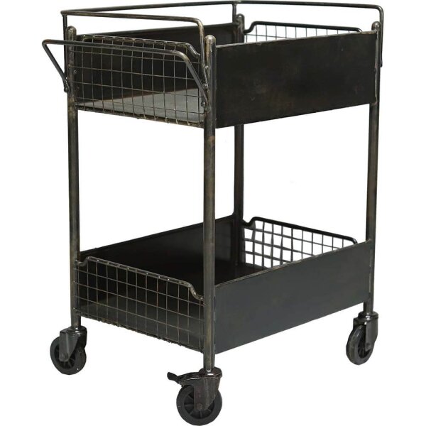 Industrial Rollwagen – Praktischer Servierwagen mit Ablagen & Rollen