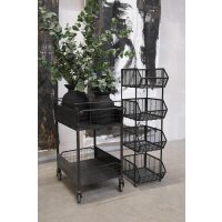 Industrial Rollwagen – Praktischer Servierwagen mit Ablagen & Rollen