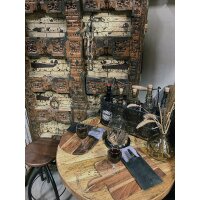 Langer Drahtkorb aus Eisen – Flaschenkorb mit 5 Fächern & Holzgriff