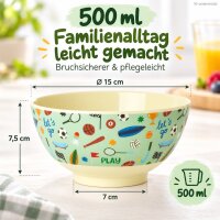 Melamin Bowl Kinder 15cm Grün Soft Green Schüssel für Müsli Snacks