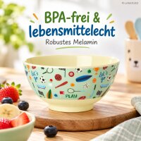 Melamin Bowl Kinder 15cm Grün Soft Green Schüssel für Müsli Snacks