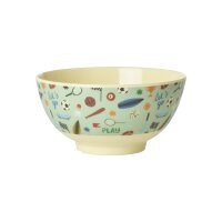 Rice Melamin Schüssel - Soft Green Sports Print 700ml