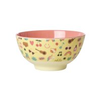 Rice Melamin Schüssel - Soft Yellow Unicorn Love 700ml
