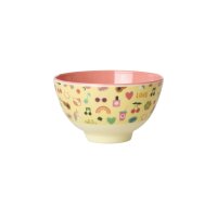 Rice Melamin Schüssel - Soft Yellow Unicorn Love 300ml