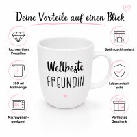 Henkelbecher - Weltbeste Freundin 350ml