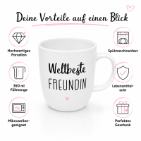 Henkelbecher - Weltbeste Freundin 350ml