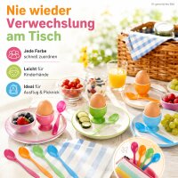 Eierlöffel aus Kunststoff farbig - 12 Stück