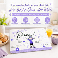 Frühstücksbrettchen aus Resopal - Weltbeste Oma
