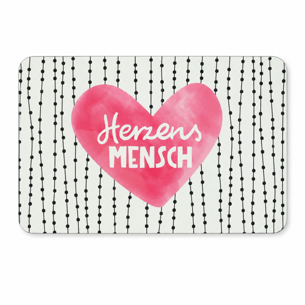 Frühstücksbrettchen aus Resopal - Herzensmensch