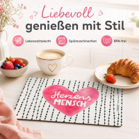 Frühstücksbrettchen aus Resopal - Herzensmensch