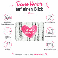 Frühstücksbrettchen aus Resopal - Herzensmensch