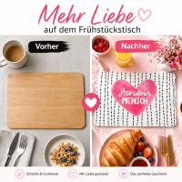 Frühstücksbrettchen aus Resopal - Herzensmensch