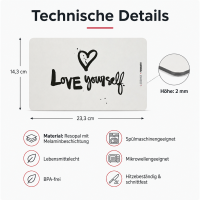 Frühstücksbrettchen aus Resopal - Love Yourself