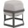 Gartenhocker mit Polster & Metallgestell in Grau