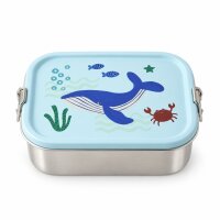 Edelstahl Lunchbox Kinder 800 ml Blau Ocean Brotdose mit...