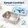 Edelstahl Lunchbox Kinder 800 ml Blau Ocean Brotdose mit Trennfach