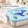 Edelstahl Lunchbox Kinder 800 ml Blau Ocean Brotdose mit Trennfach