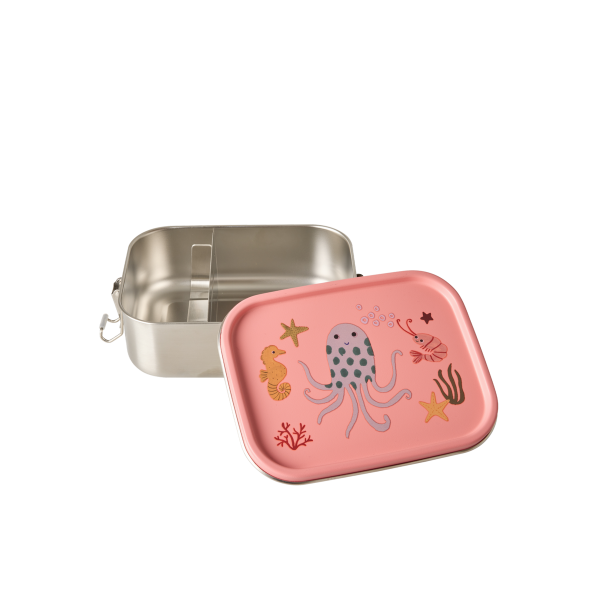Rice Lunchbox aus Metall - Coral Ocean Print