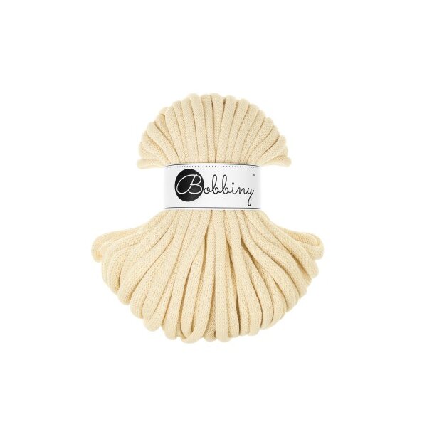Baumwollkordeln - Flechtkordeln 9 mm - 30m Butter Yellow