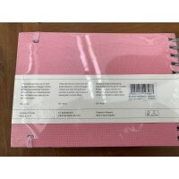 OUTLET - RESTPOSTEN - Semikolon 360351 Spiral Album Mini Mucho - 25x16 cm - Fotoalbum, 90 Seiten cremeweiß, Fotobuch, Cream Flamingo rosa