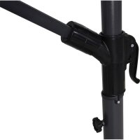 Ampelschirm GEMINI GRAU Ø 300 cm – rund, inkl. Kreuzfuß