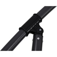 Ampelschirm GEMINI Taupe Ø 300 cm – rund, inkl. Kreuzfuß, ecru