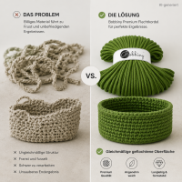Baumwollkordel 5mm 100m Grün - Makramee Kordel Moss Green geflochten