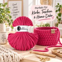 Baumwollkordel 5mm 50m Pink - Dopamine Pink Flechtkordel