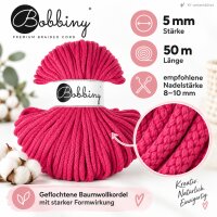 Baumwollkordel 5mm 50m Pink - Dopamine Pink Flechtkordel