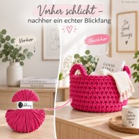 Baumwollkordel 5mm 50m Pink - Dopamine Pink Flechtkordel