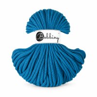 Makramee Kordel 5mm 50m Blau - Baumwollkordel Dopamine Blue