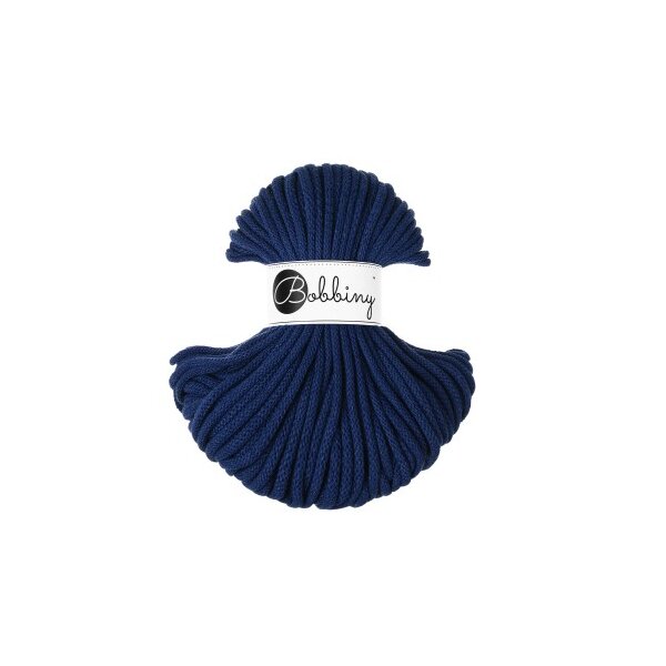 Baumwollkordeln - Flechtkordeln 5 mm - 50m Ink Blue