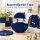 Baumwollkordel 5mm 50m Blau - Ink Blue Makramee Garn geflochten