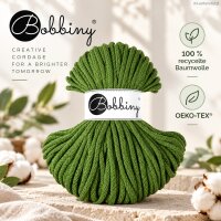 Baumwollkordel 5mm 50m Grün Moss Green geflochtene Kordel für Deko