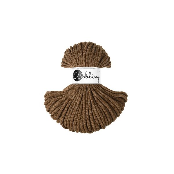 Baumwollkordeln - Flechtkordeln 5 mm - 50m Nut Brown