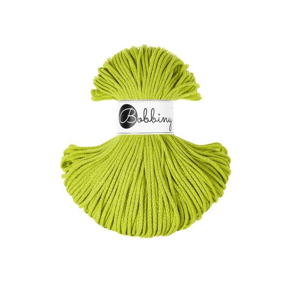 Baumwollkordeln - Flechtkordeln 3 mm - 100m Lime
