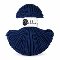 Baumwollkordel 3mm 100m Blau - Ink Blue Kordelgarn geflochten