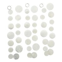 Capiz Girlande 120 cm in Weiß-Cremeweiß – handgearbeitete Muschel-Hängedeko, 3-fach sortiert