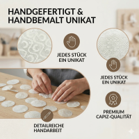 Capiz Girlande 120 cm in Weiß-Cremeweiß – handgearbeitete Muschel-Hängedeko, 3-fach sortiert