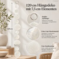 Capiz Girlande 120cm Weiß Creme Muschel Deko zum Hängen