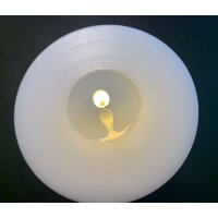 OUTLET - B - Ware - LED Kerze Weiss 10 x 20 cm - Deluxe Homeart