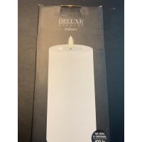 OUTLET - B - Ware - LED Kerze Weiss 10 x 20 cm - Deluxe Homeart
