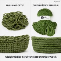 Baumwollkordel 5mm 100m Grün Shiny Moss Green Makramee Kordel