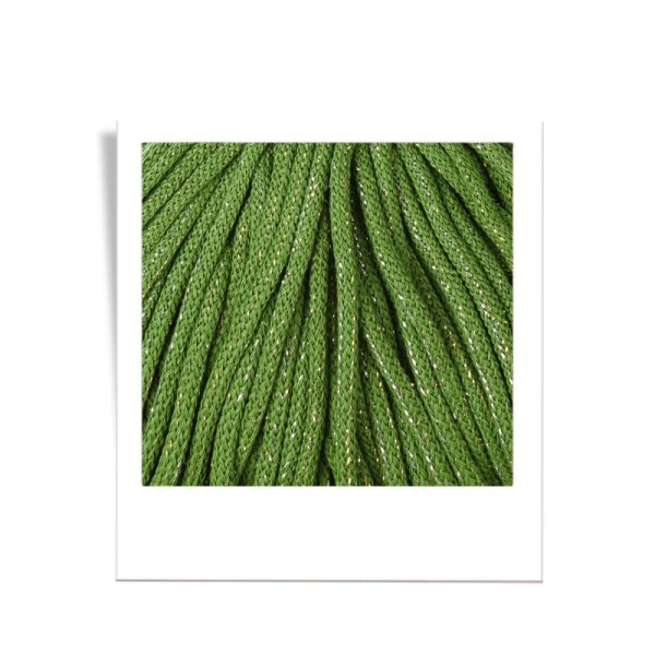 Baumwollkordeln - Flechtkordeln 5 mm - 50m Shiny Moss Green