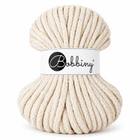 Makramee Kordel 5mm 50m Creme - Shiny Natural Baumwollkordel